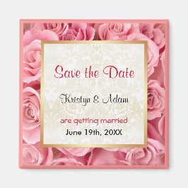 Roze Rose Elegance Magneet