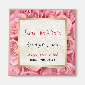 Roze Rose Elegance Magneet