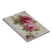 Roze Rose Elegance Notitieboek (Rechterzijde)