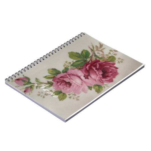 Roze Rose Elegance Notitieboek (Linkerzijde)