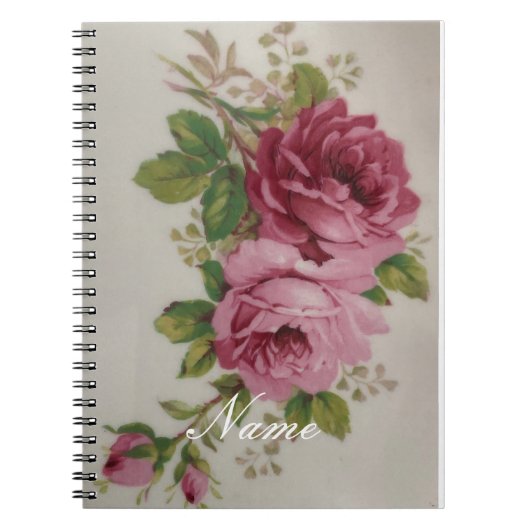 Roze Rose Elegance Notitieboek (Voorkant)
