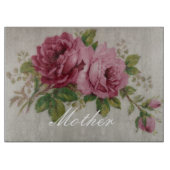 Roze Rose Elegance snijplank (Voorkant)