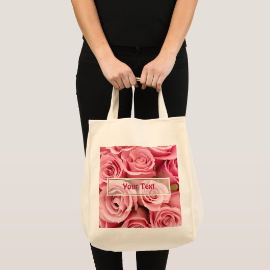 Roze Rose Elegance Tote Bag (Voorkant (product))