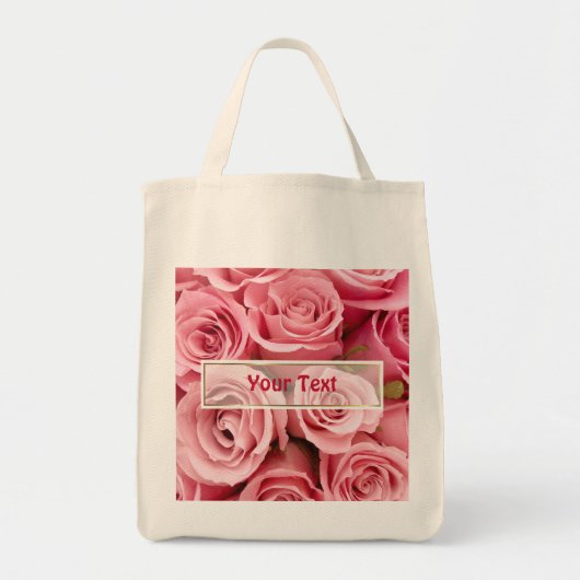 Roze Rose Elegance Tote Bag (Voorkant)
