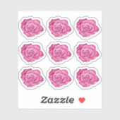 Roze Rose Elegante Bloemenplanner / Scrapbook Shee Sticker (Vel)