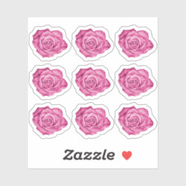 Roze Rose Elegante Bloemenplanner / Scrapbook Shee Sticker