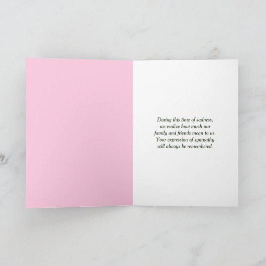 Roze Rose en Driftwood Dank je wel Kaart (Binnen)