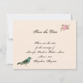  Roze Rose en Robin Bruiloft Save the Date