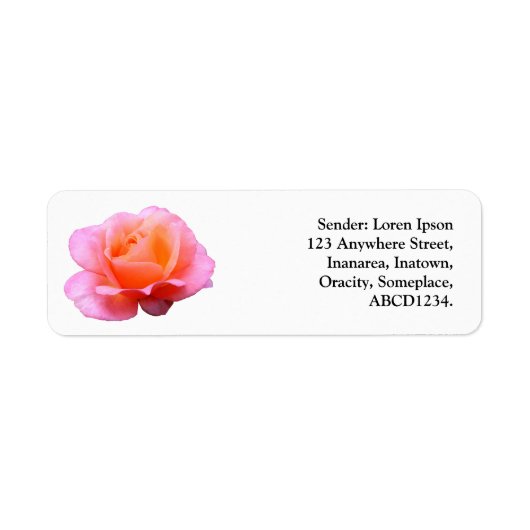 Roze Rose Etiket (Voorkant)