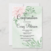 Roze Rose Eucalyptus Foliage Bevestiging Kaart (Voorkant)