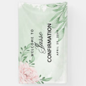 Roze Rose Eucalyptus Foliage Bevestiging Spandoek (Verticaal)