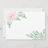 Roze Rose Eucalyptus Foliage Birth Announding Aankondiging (Achterkant)