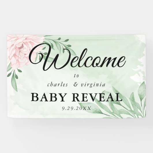 Roze Rose Eucalyptus Foliage Geslacht Vaak Spandoek (Horizontaal)