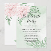 Roze Rose Eucalyptus gebladerte Bachelorette Kaart (Voorkant / Achterkant)