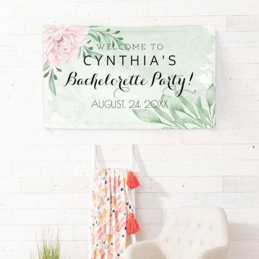 Roze Rose Eucalyptus Leaves Foliage ​ bachelorette Spandoek (Insitu)