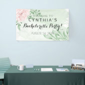 Roze Rose Eucalyptus Leaves Foliage ​ bachelorette Spandoek (Beurs)