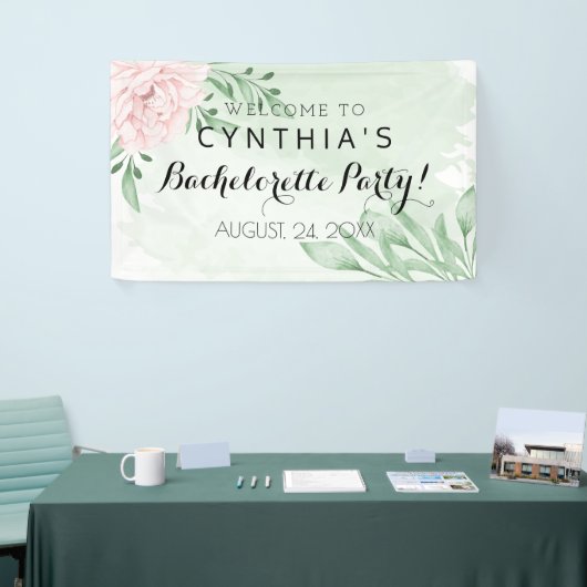 Roze Rose Eucalyptus Leaves Foliage bachelorette Spandoek (Beurs)