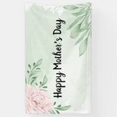 Roze Rose Eucalyptus Leaves Foliage Moederdag Spandoek (Verticaal)
