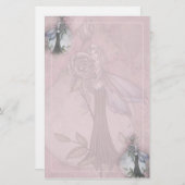 Roze Rose Fairy Briefpapier van Molly Harrison (Voorkant / Achterkant)