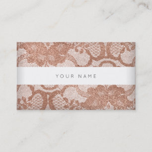 Roze Rose Faux Gold Powder Lace Vip Visitekaartje