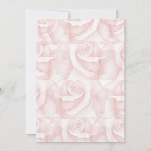 Roze Rose First Birthday Kaart (Achterkant)