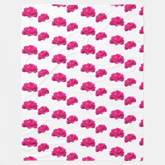 roze rose Fleece Deken (Voorkant)