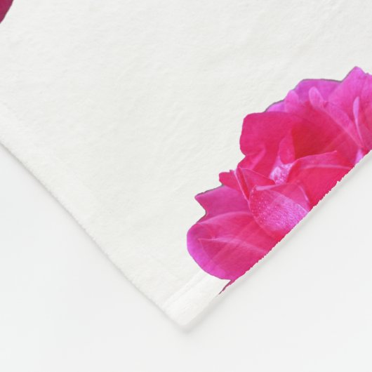 roze rose Fleece Deken (Hoek)