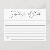 Roze Rose Floral Advice voor de Bride Advieskaart (Achterkant)