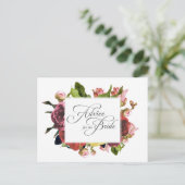 Roze Rose Floral Advice voor de Bride Advieskaart (Staand voorkant)