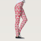 Roze Rose Floral Aztec Pattern Leggings (Rechts)