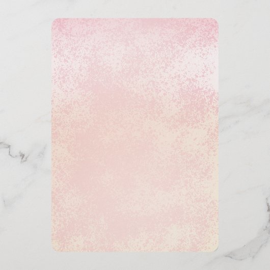 Roze Rose Floral Blooms Bridal Brunch en Bubble Folie Uitnodiging (Achterkant)