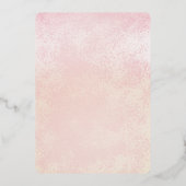 Roze Rose Floral Bridesmaids Brunch en Bubble Folie Uitnodiging (Achterkant)