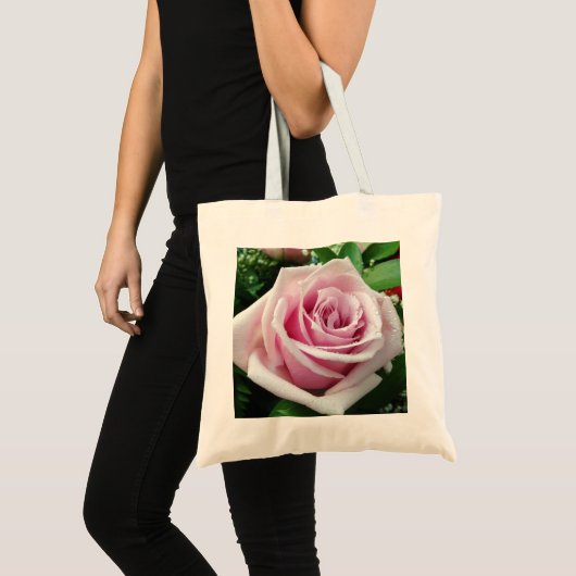 Roze Rose Floral Canvas tas (Voorkant (product))