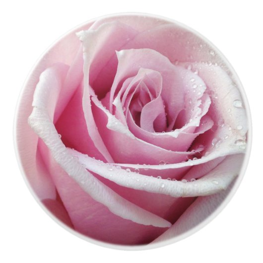 Roze Rose Floral Ceramic Knob Keramische Knop (Voorkant)