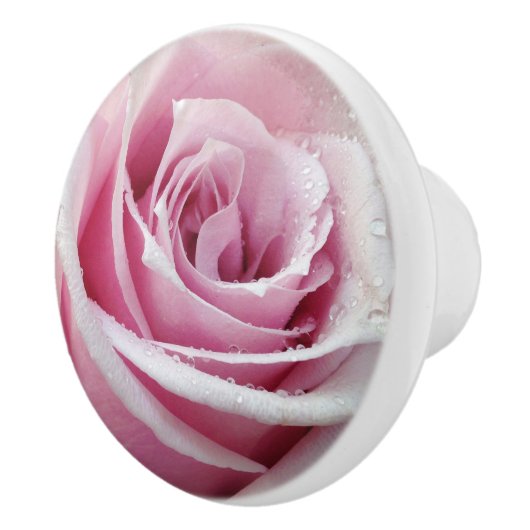Roze Rose Floral Ceramic Knob Keramische Knop (Rechts)