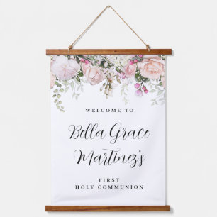 Roze Rose Floral First Community Welkom Hangend Wandkleed