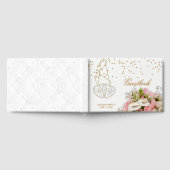 Roze Rose Floral Flowers - Weddenschap Gastenboek (Volledig)