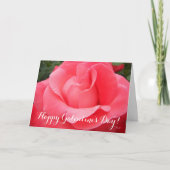 Roze Rose Floral Galentine's Day Feestdagen Kaart (Voorkant)