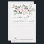 Roze Rose Floral Greeneral Date Night Card<br><div class="desc">Een prachtige roze roze roze topjes aan de rand van de luchtgrens van de Date Night Card. Coördinaten met het Collectie van het botanische Vrijgezellenfeest van roze Rose.</div>
