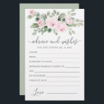 Roze Rose Floral Greenery Advice and Wishes Card<br><div class="desc">Een prachtige roze roze roze roze topje aan de florale grens dit Advies en de Verbruikskaart. Stuur me een bericht als je meer overeenkomende producten nodig hebt.</div>