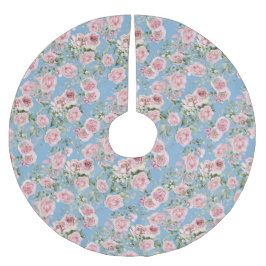 Roze Rose Floral Kerstboom Rok