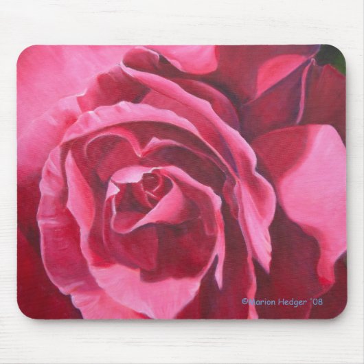 Roze Rose Floral Mouse Mat Muismat (Voorkant)