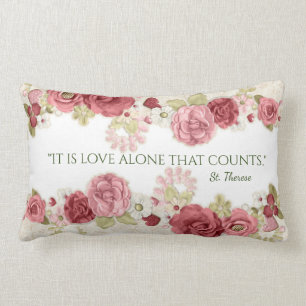 Roze Rose Floral  Name Text Personalize Kussen