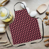 Roze Rose Floral Pattern op Black Schort