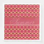 Roze Rose Floral Pattern Servet (Voorkant)