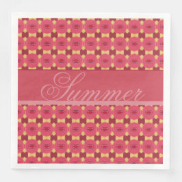 Roze Rose Floral Pattern Servet