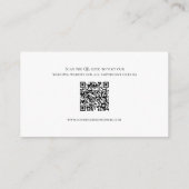 Roze Rose Floral QR Code Weddenschap Details Informatiekaartje (Achterkant)