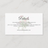 Roze Rose Floral QR Code Weddenschap Details Informatiekaartje (Voorkant)