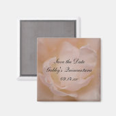 Roze Rose Floral Quinceañera Save the Date Magneet (Voorkant / Achterkant)