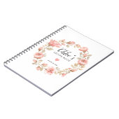 Roze Rose Floral Recipe Book Notitieboek (Linkerzijde)